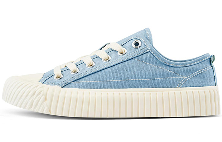 Kappa Slip-Resistant Coverage Low-Top Skateboard Shoes Unisex Light Blue