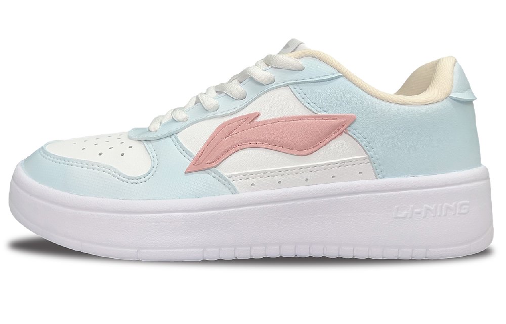 LiNing Pontoon Boats Slip Resistant, Impact Resistant, Abrasion Resistant Low Top Skateboard Shoes Women's Sky Blue