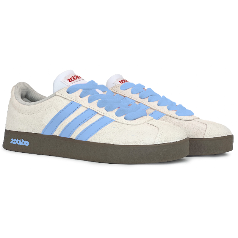 Adidas Neo VL Court 2.0 Anti-Slip Wear-Resistant Low-Top Skateboard Shoes Unisex White Blue