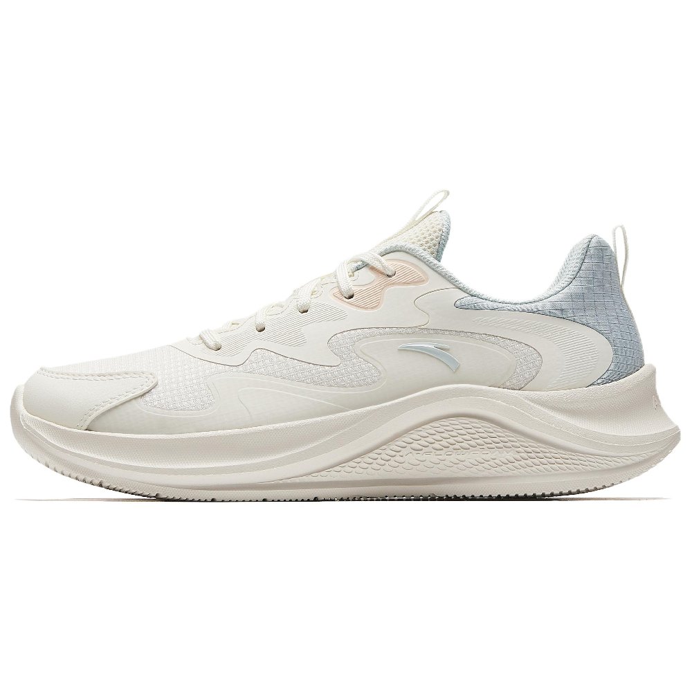 Anta Cushioning, Wear Resistant Low Top Casual Running Shoes Women's White Blue Pink