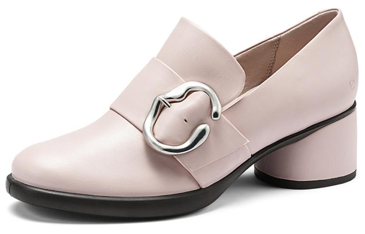 Ecco Chunky Heel High Heels 6.5cm Women's Pink