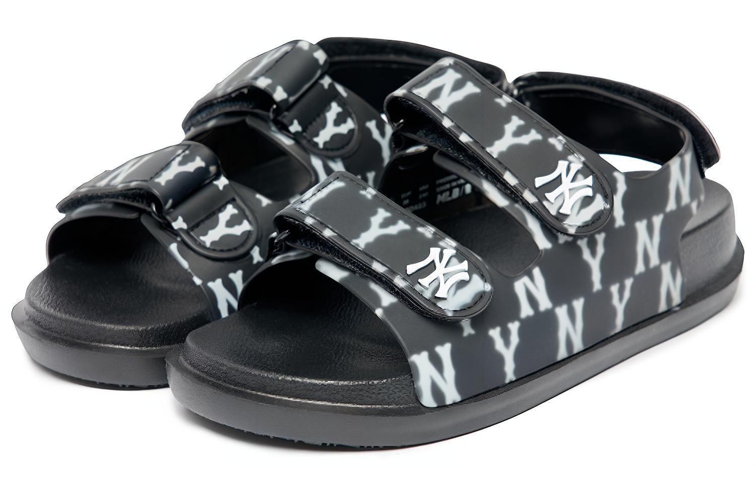 MLB Sandal Beach Sandals Unisex Black/White купить в интернет-магазине Yoocart с быстрой доставкой по России.