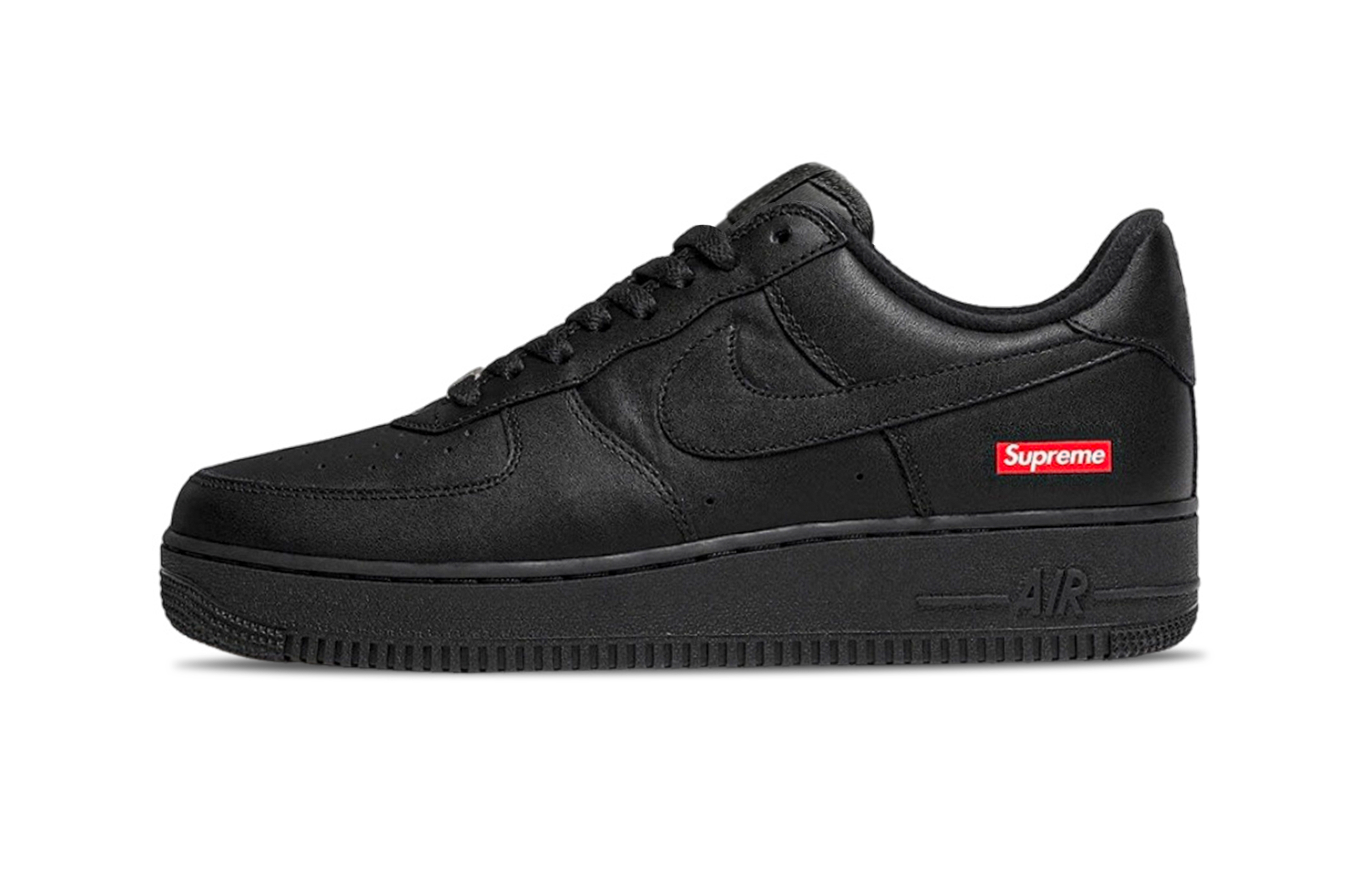 Nike Air Force 1 Abrasion Resistant Low top Skateboard Shoes Unisex Black