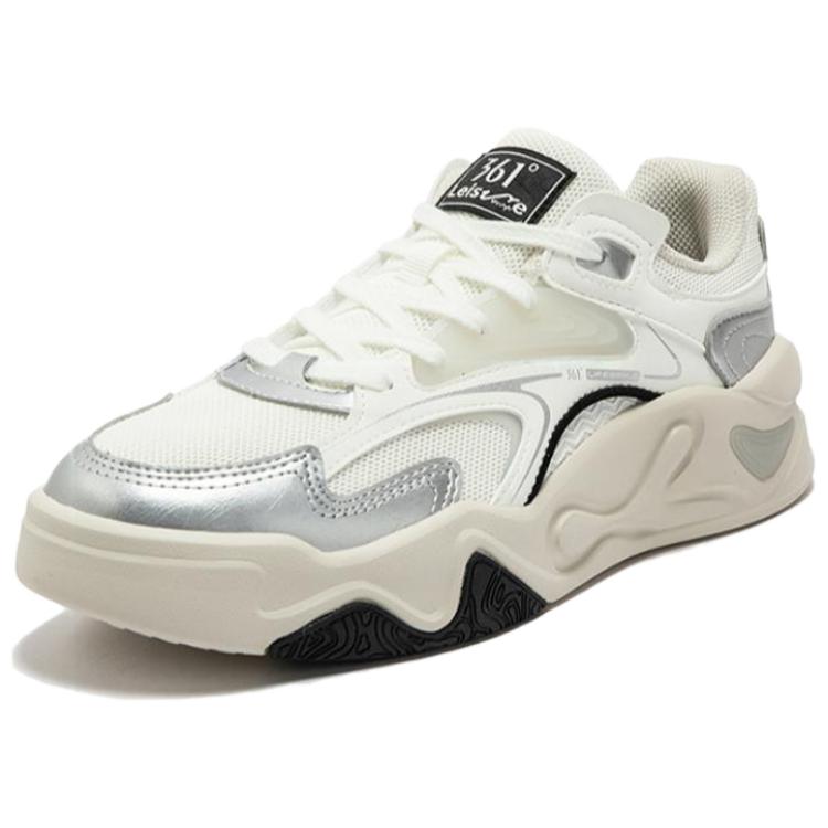 361° Anti-Slip And Wear-Resistant Breathable Low-Top Skateboard Shoes Women's White