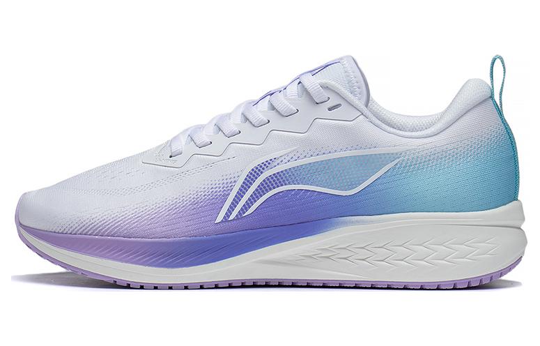 LiNing Red Hare 6 Slip Resistant, Abrasion Resistant, Breathable Low Top Running Shoes Women's White Blue Purple