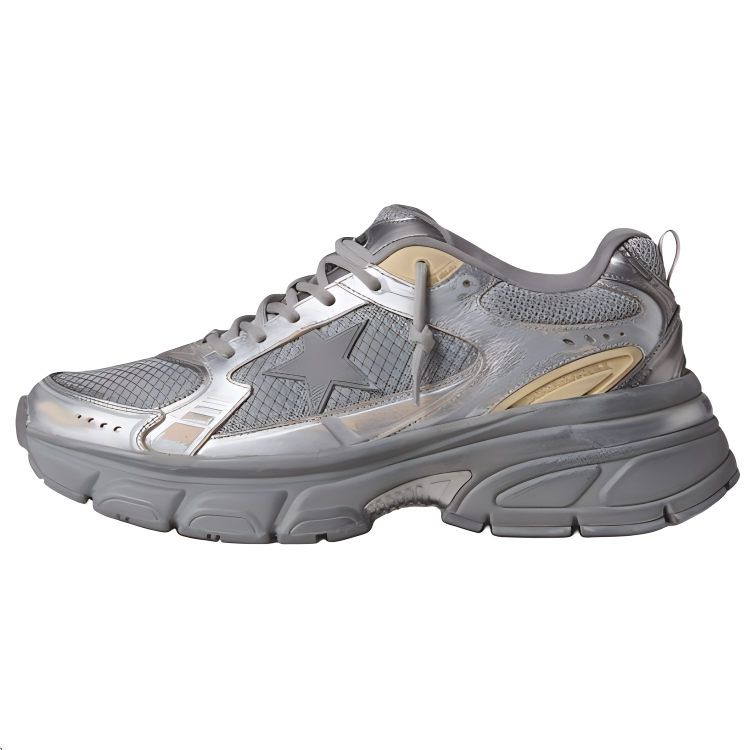 Golden Goose Lightstar Low-Top Casual Shoes Women's Silver