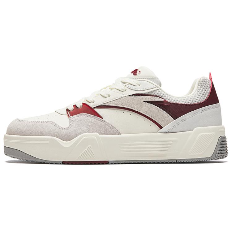 Anta C37 Series Lightweight Height Increasing Low-Top Skateboard Shoes Men's Gray Beige Red