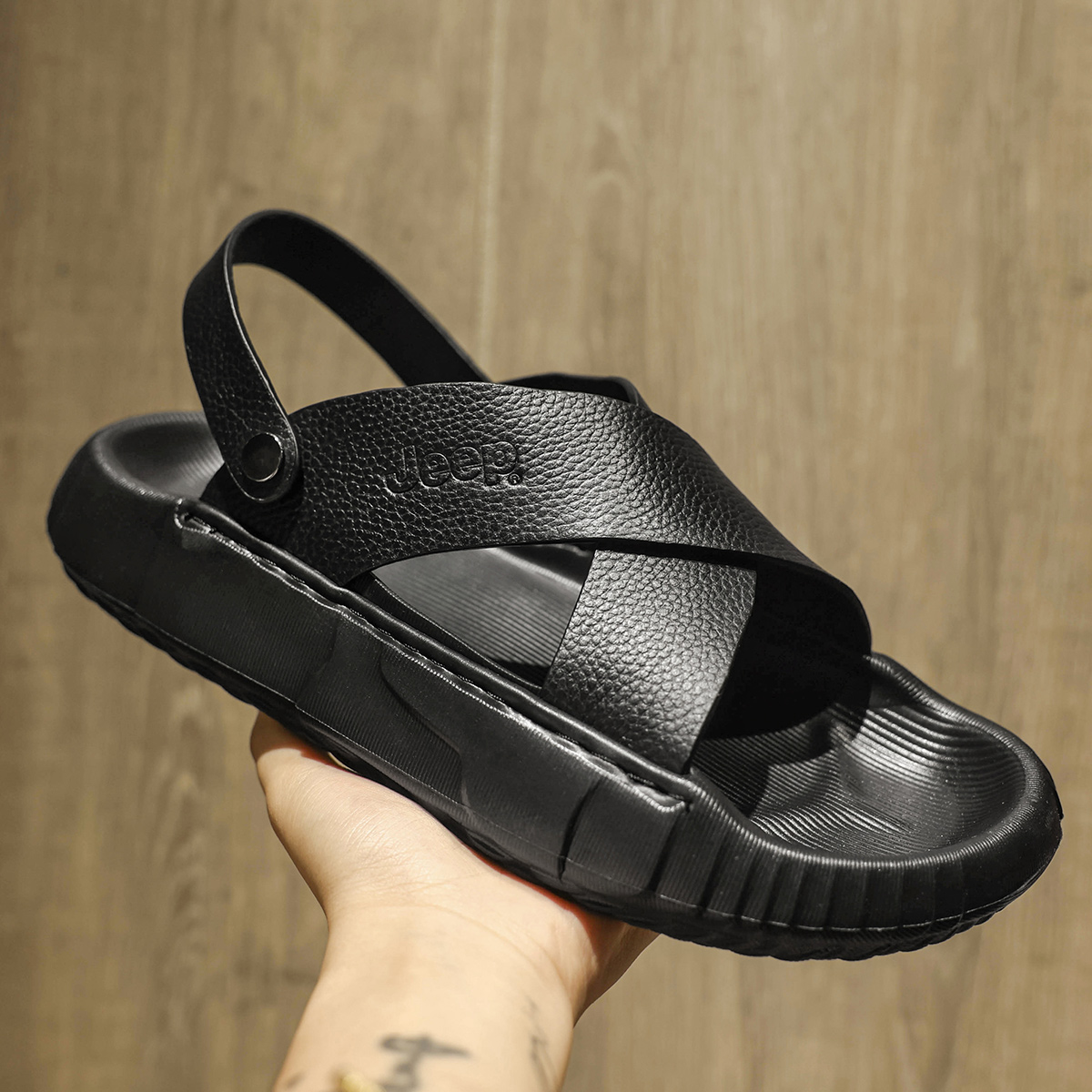 Jeep Beach Sandals Men's Brown, Black