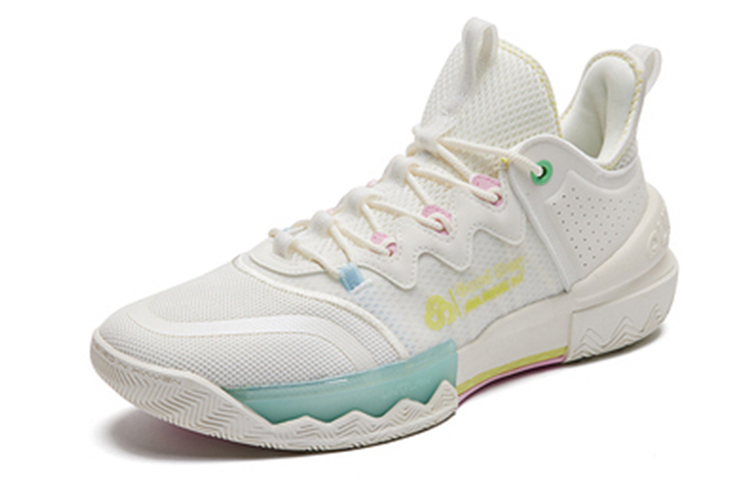 361° Burning Battle 2.0 Sky Blue Anti-Slip Wear-Resistant Mid-Top Basketball Shoes White Blue