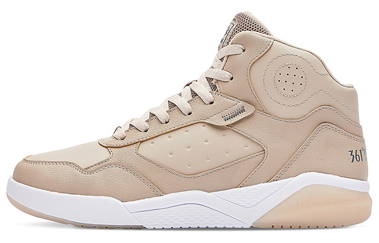 361° Winter Syndrome Wear-Resistant Slip-Resistant High-Top Winter Padded Skateboard Shoes Men's Light Bone