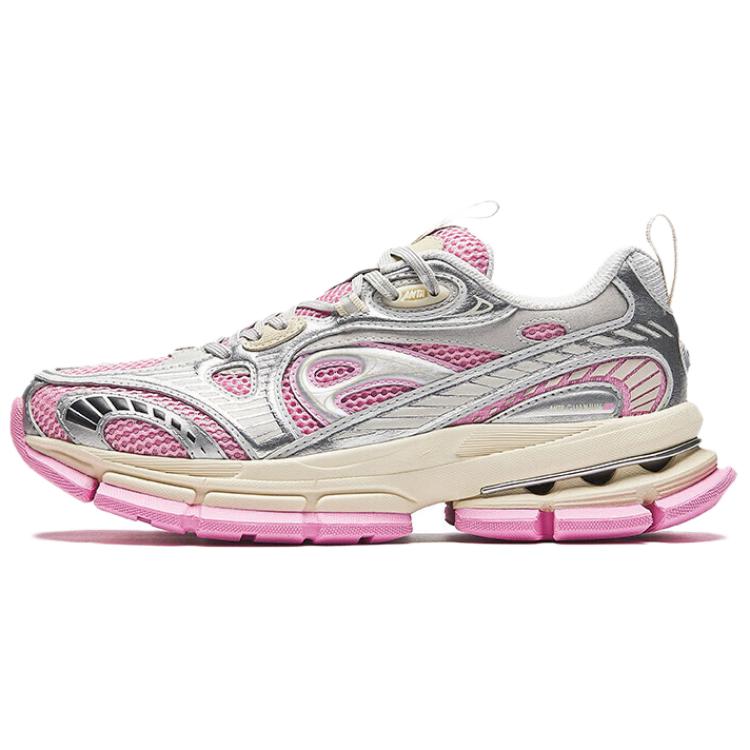 Anta Champion Series Anti-Slip Wear-Resistant Low-Top Casual Shoes Women's Pink Silver