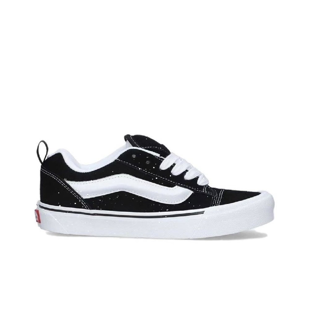 Vans Knu Skool Coverage Slip Resistant And Abrasion Resistant Low Top Skateboard Shoes Unisex Black White