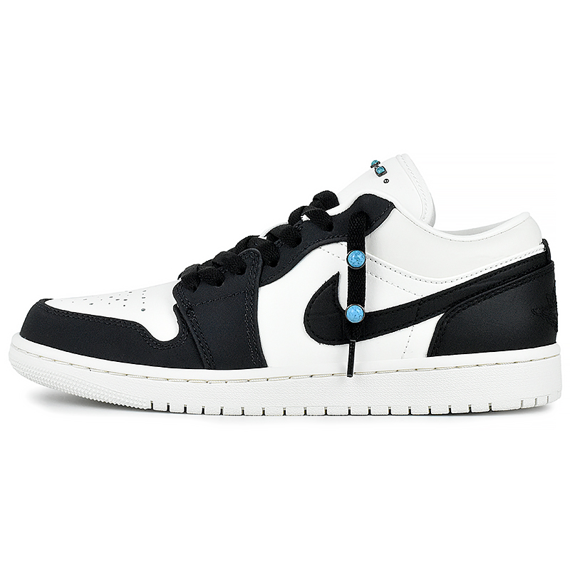 Jordan Air Jordan 1 Abrasion Resistant Low Top Vintage Basketball Shoes Men's Black White