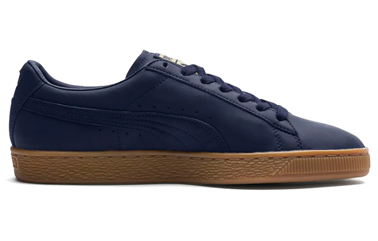 PUMA Basket Classic Gum Deluxe Anti Slip And Wear Resistant Lightweight Low Top Skateboard Shoes Unisex Blue Gold купить в интернет-магазине Yoocart с быстрой доставкой по России.
