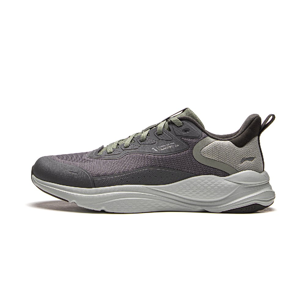 LiNing Liuyun Slip-Resistant Breathable Low-Top Casual Running Shoes Men's Taupe