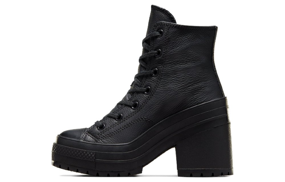 Chuck 70 De Luxe Women's Converse Heel Leather High 'Black' Women's