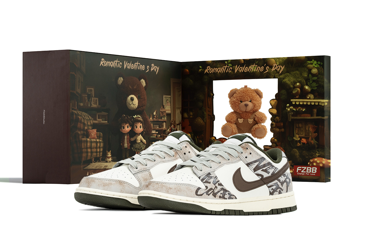 Nike Dunk Abrasion Resistant Low top Skateboard Shoes Men's Gray White