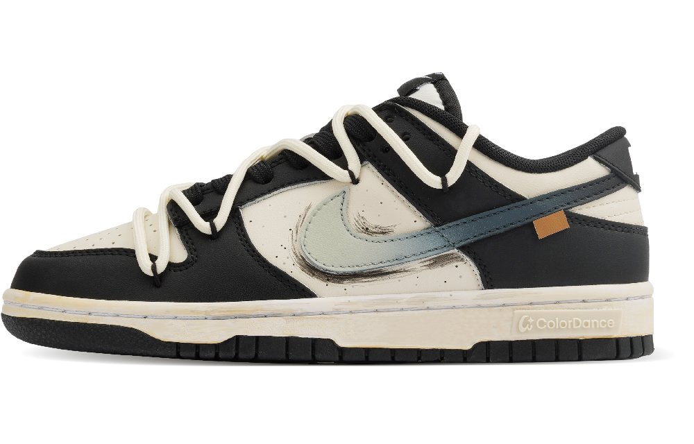 Nike Dunk 806 Star Moxuan Anti-Slip And Wear-Resistant Lightweight Low-Top Skateboard Shoes Unisex Black Beige Green