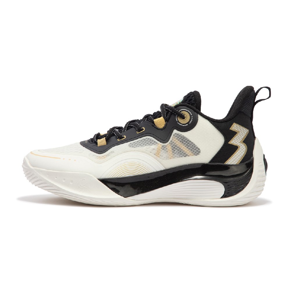 361° Cushioning Wear-Resistant Rebound Low-Top Basketball Shoes Men's White Black