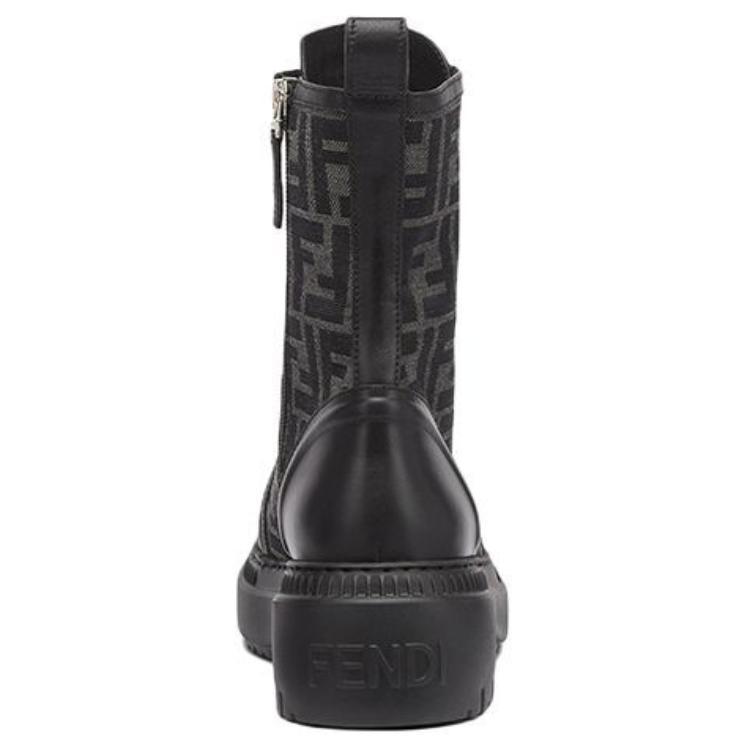 FENDI Women's FF Motif Domino Biker Boot 'Black'