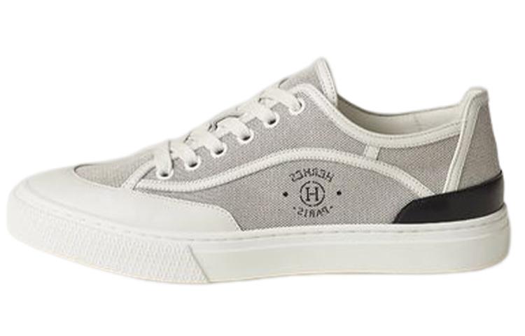 HERMES Paris Low Top Stylish Skateboarding Shoes Women's Gray
