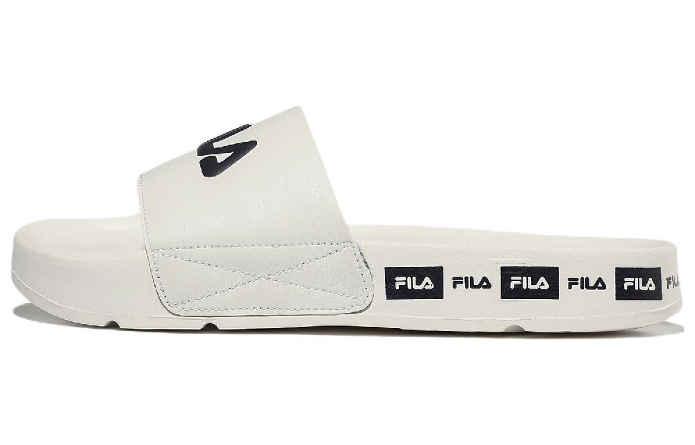 FILA Sports Slippers Unisex White Black Korean Version 'White Black'