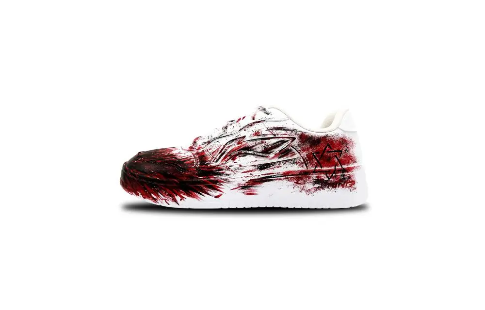 LiNing Pontoon Boats Cushioning, Wear Resistant Low top Skateboard Shoes Unisex Red