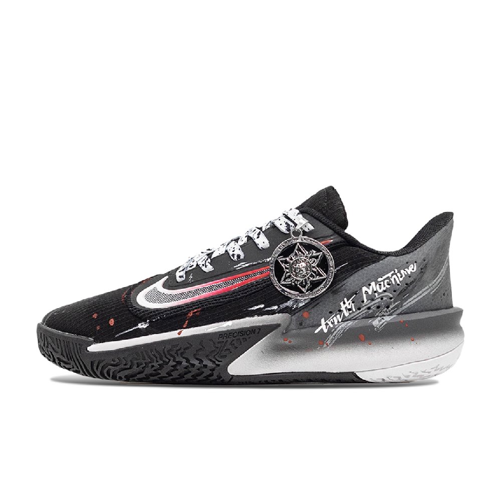 Nike Precision 7 Mikawa, The Grim Reaper Contract Shock Absorbers Low Top Basketball Shoes Men's Black Red