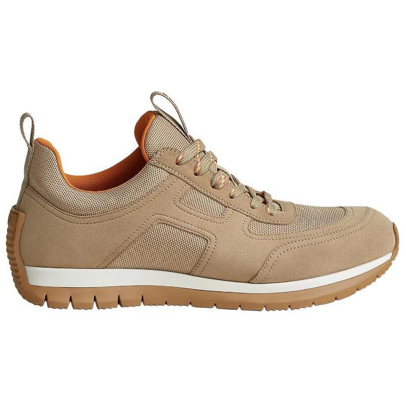 HERMES Jimmy Low-Top Casual Shoes Men's Brown