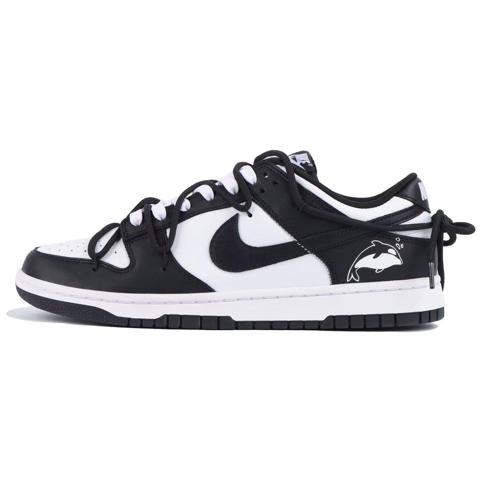 Nike Dunk Skateboard Shoes Men's Low top Black White