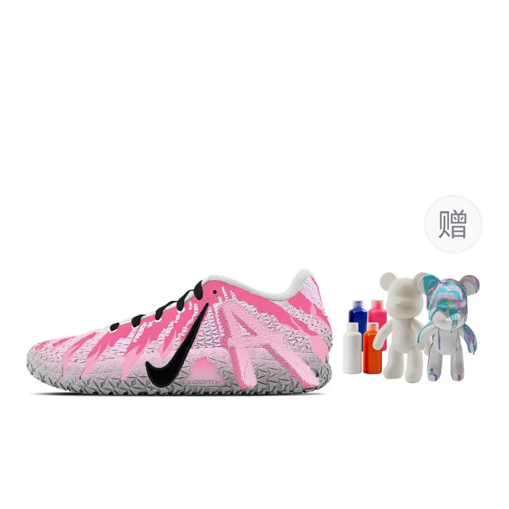 Nike Ja Morant 3 Flame, Fluid Bear Abrasion Resistant Low top Basketball Shoes Unisex Blue Pink