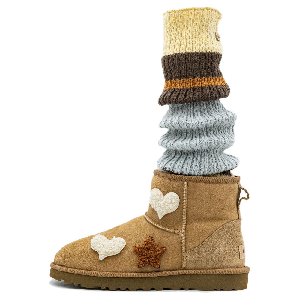 UGG CLASSIC MINI Warm Wear-Resistant Slip-Resistant Short Snow Boots Women's Chestnut Brown