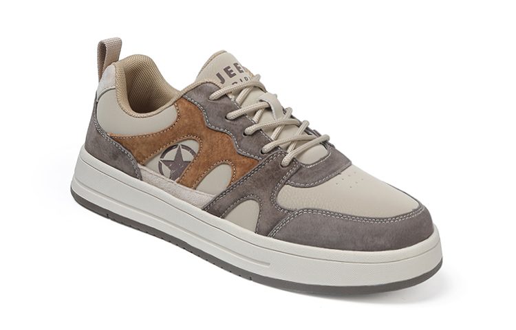JEEP SPIRIT Low Top Skateboard Shoes Men's Beige Brown