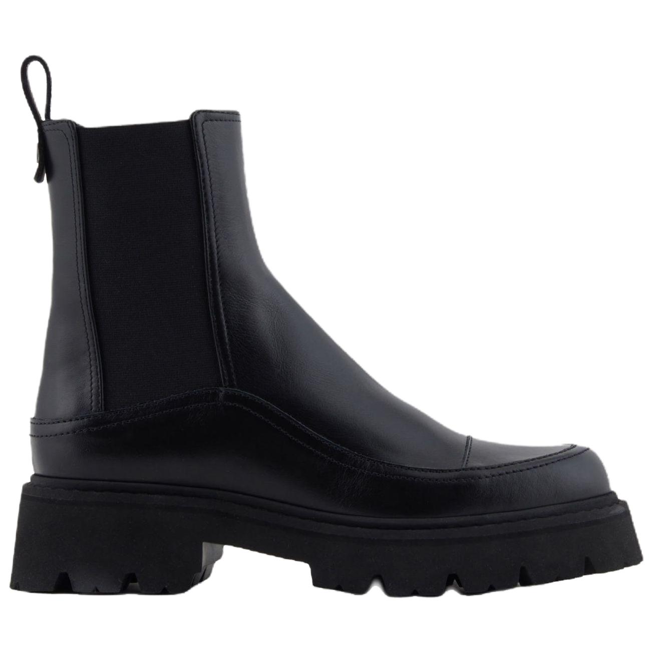 EMPORIO ARMANI Short Chelsea Boots Women's Black