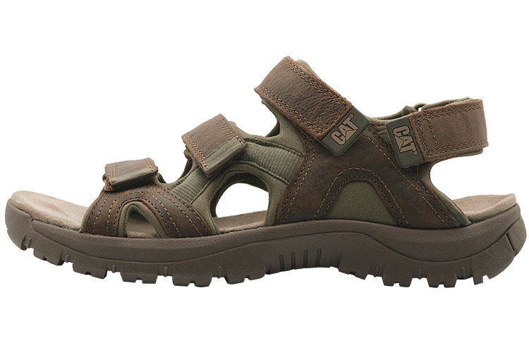 CAT Giles 3 Strap Collection Sports Sandals Men's Brown