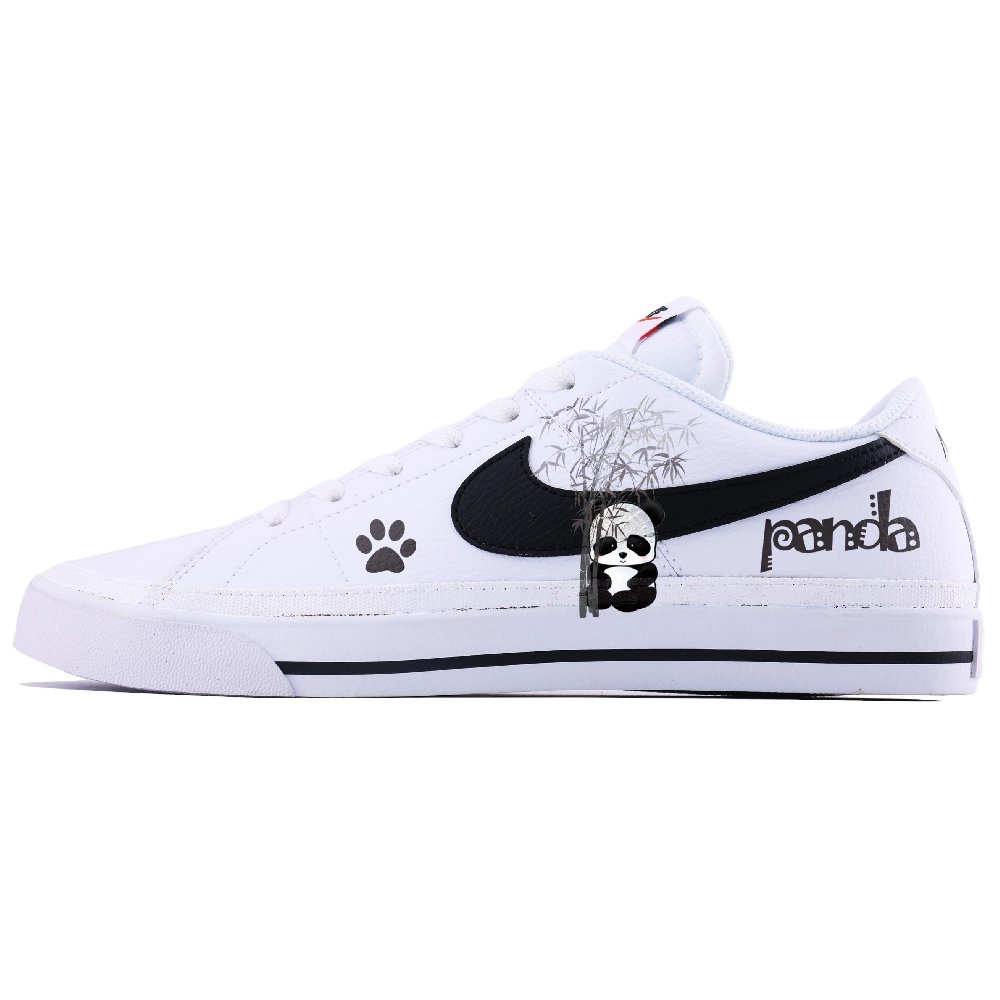 Nike Court Legacy Panda Wear resistant And Lightweight Low Top Skateboard Shoes Men's White