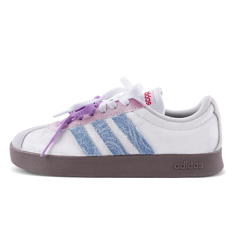 Adidas VL COURT 2.0 Abrasion Resistant Low Top Skateboard Shoes Unisex Gray Blue