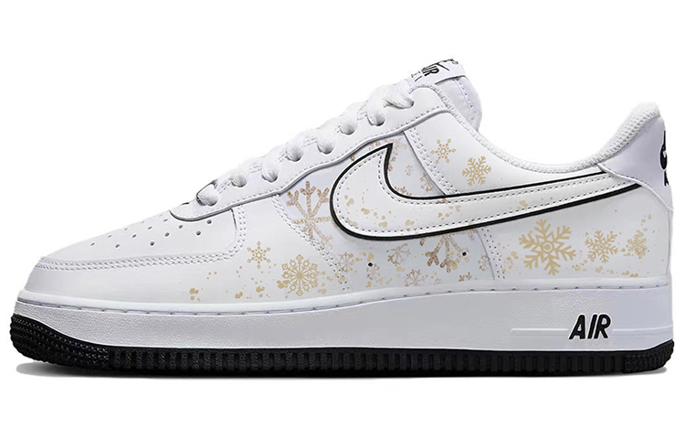 Nike Air Force 1 Anti-Slip And Wear-Resistant Breathable Low-Top Skateboard Shoes Men's White Black