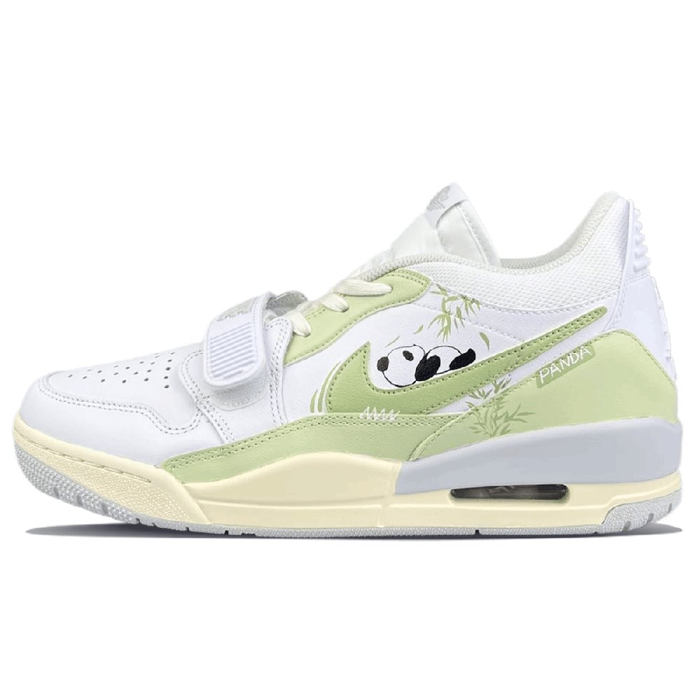 Jordan Legacy 312 Late Star Guide Anti-Slip Wear-Resistant Low-Top Vintage Basketball Shoes Men's White Green