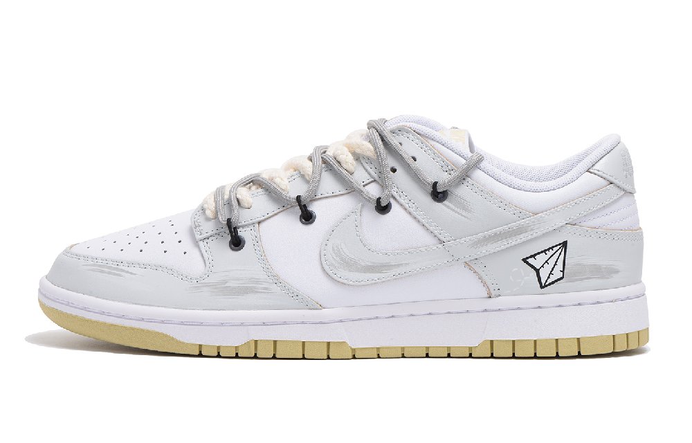 Nike Dunk Low Low-Top Skateboard Shoes Men's Gray White