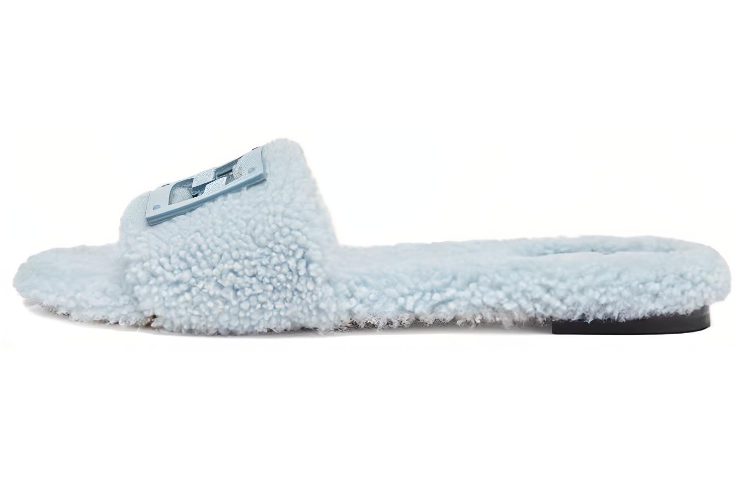 FENDI Baguette Slide Slippers Women's Blue