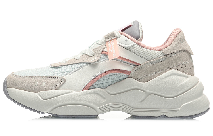 LiNing Candle Dragon 2020 Anti-Slip And Wear-Resistant Breathable Low-Top Sports Casual Shoes Women's White Blue Pink