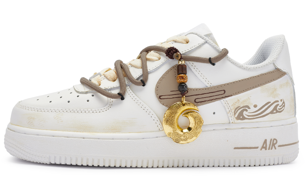 Nike Air Force 1 Low 811 Manufacturing Anti-Slip Wear-Resistant Low-Top Skateboard Shoes Men's Beige Brown
