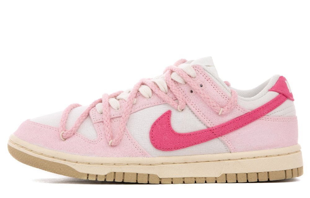 Nike Dunk Low-Top Skateboard Shoes Women's Pink White