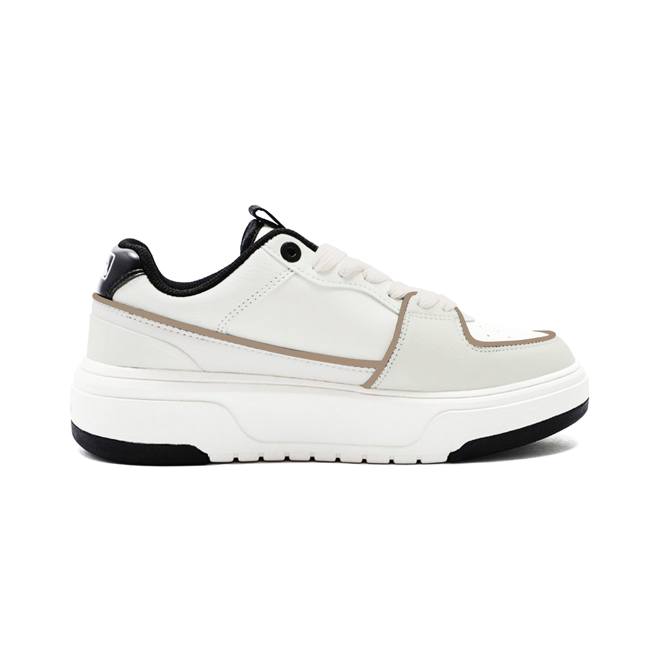 MLB Chunky Liner Skateboard Shoes Unisex Low Top Ecru