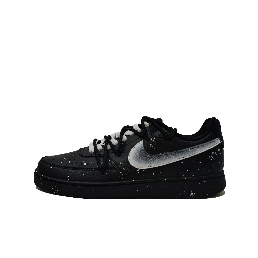 Nike Court Vision Low Top Skateboard Shoes Unisex Black White