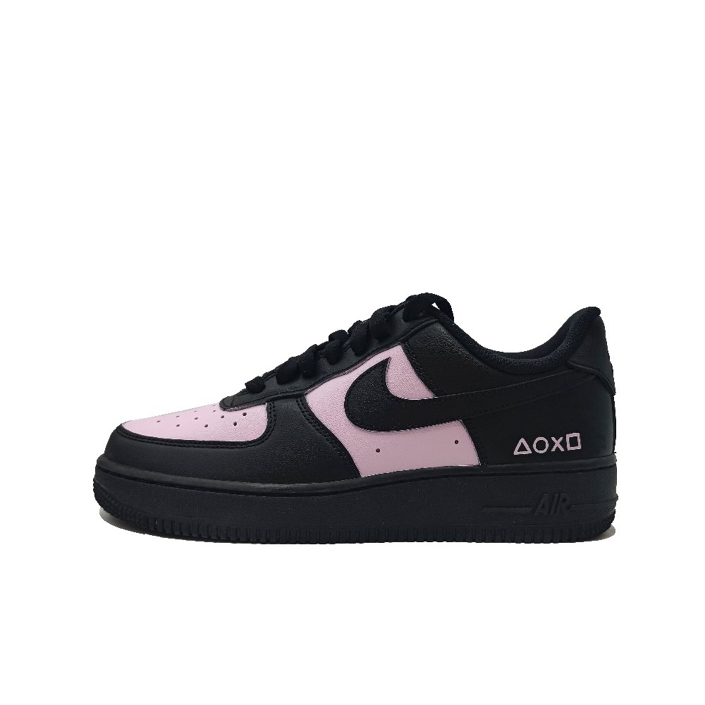 Nike Air Force 1 Berry Pink Rhythm FL Player Abrasion Resistant Low Top Skateboard Shoes Unisex Black Pink