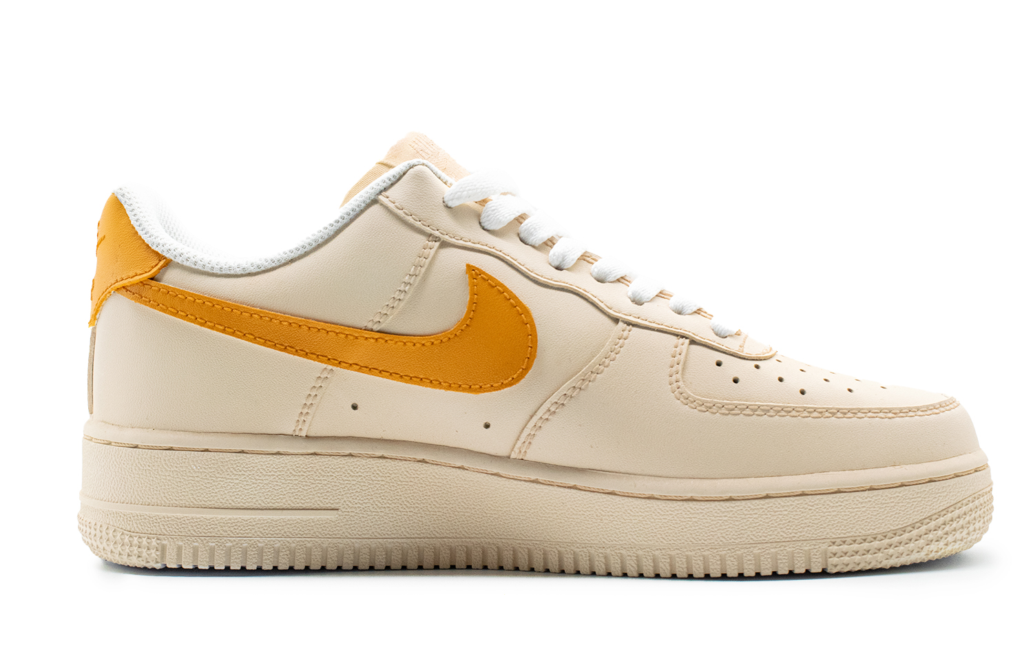 Nike Air Force 1 Fanta Abrasion Resistant Low top Skateboard Shoes Men's Brown Orange