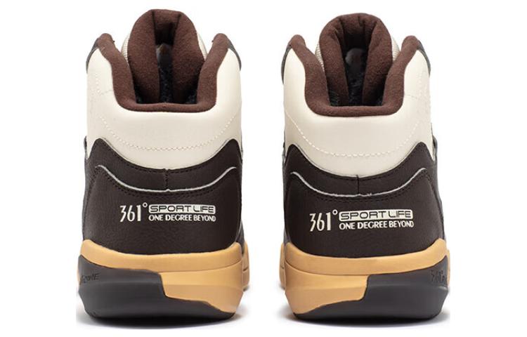361° Winter Syndrome Warm Slip-Resistant High-Top Skateboard Shoes Men's Beige