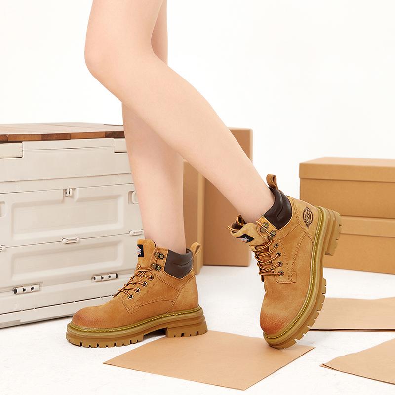 Dickies Minimalist Versatile Short Platform Martin Boots Women's Earth Yellow купить в интернет-магазине Yoocart с быстрой доставкой по России.
